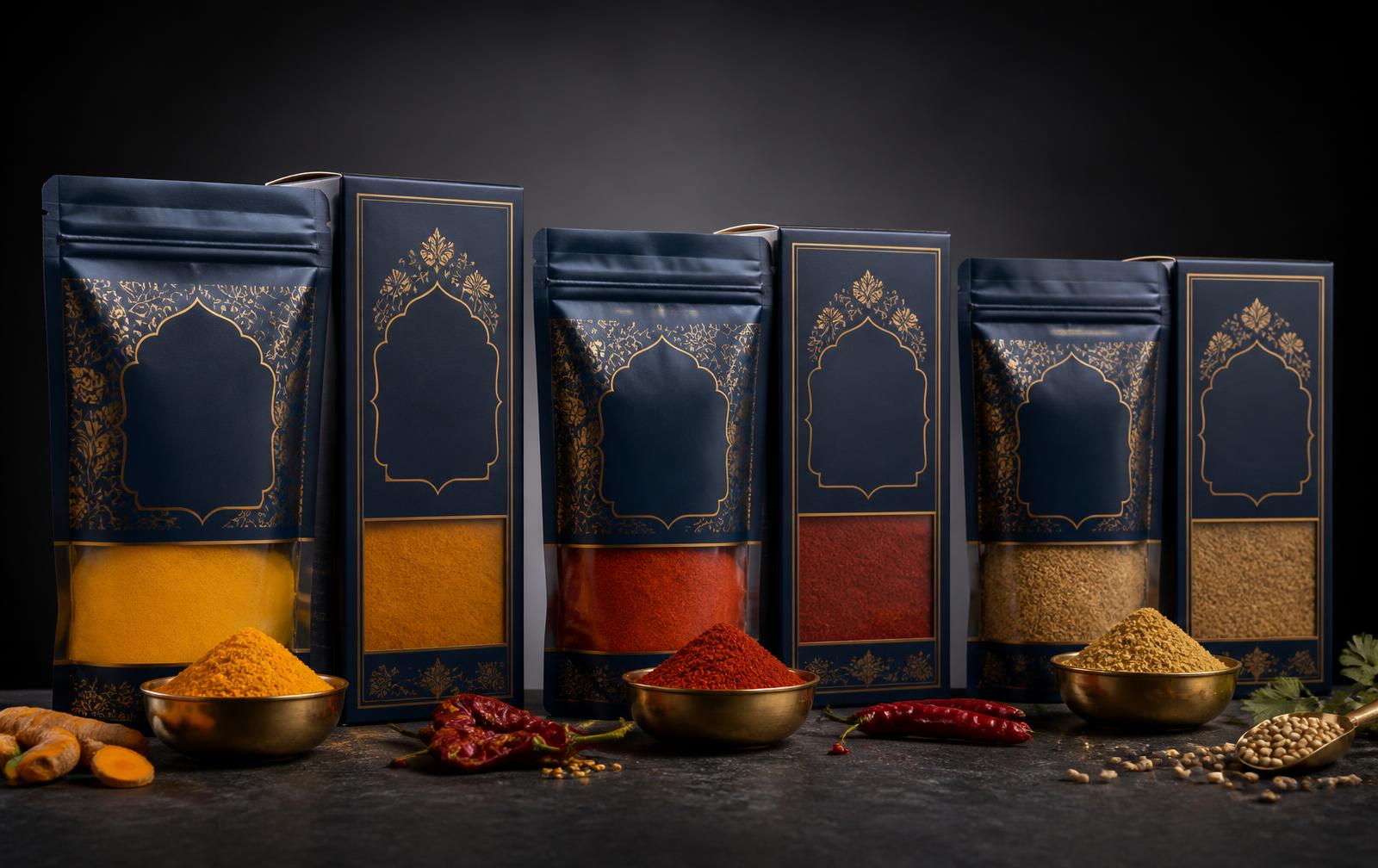Taaza Masale premium spice packaging